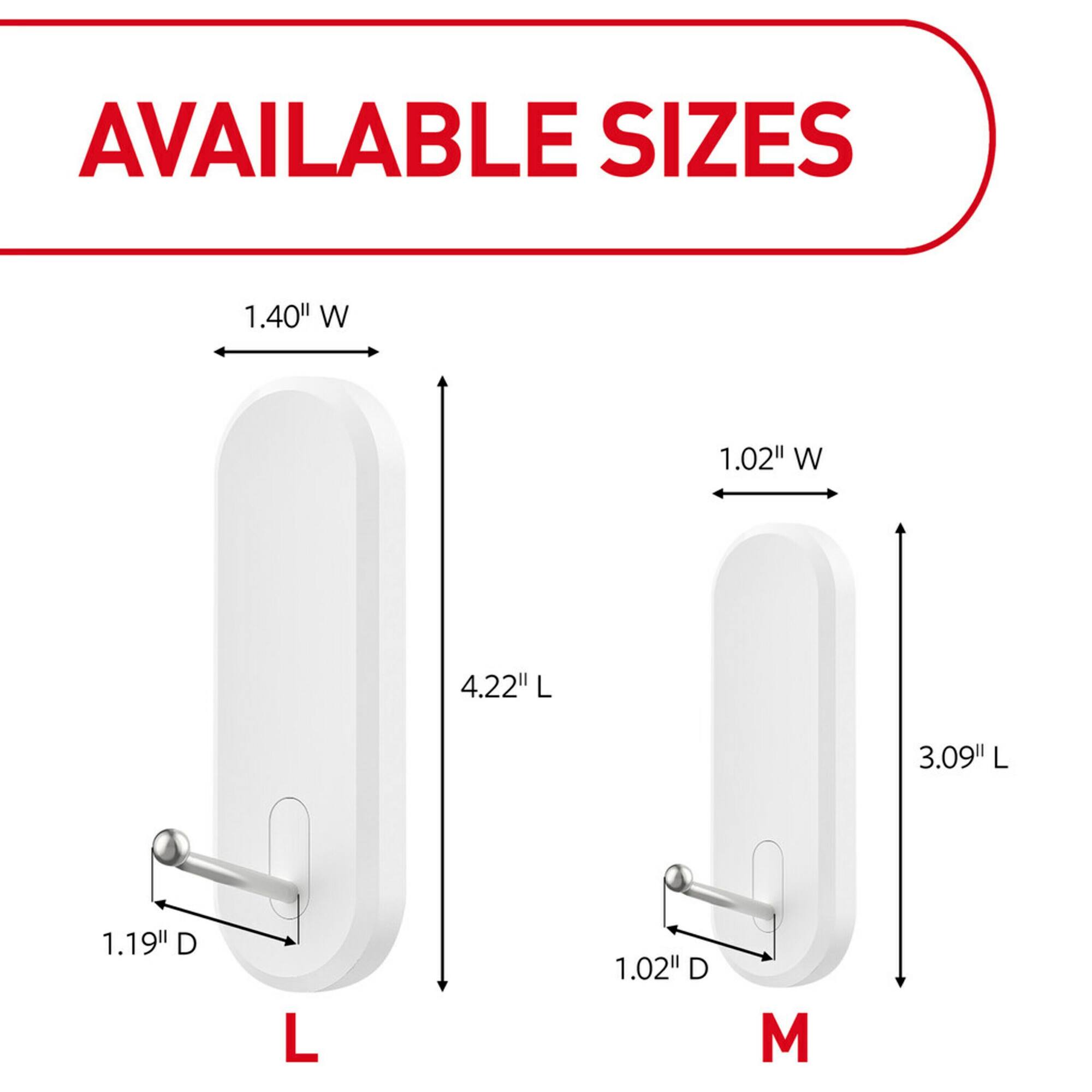 Command™ 5lb. Large White Wire Hook